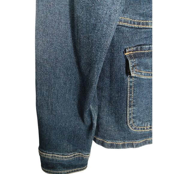 New Baccini Denim Jacket Blue Size Small Classic Button Front Casual Jean - Picture 7 of 14